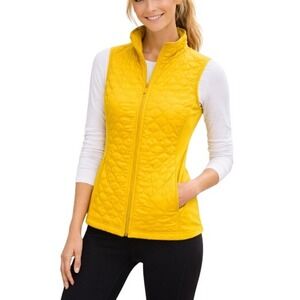 L.L. Bean Women's Mustard Yellow Quilted Thinsulate Hybrid Vest Size XS